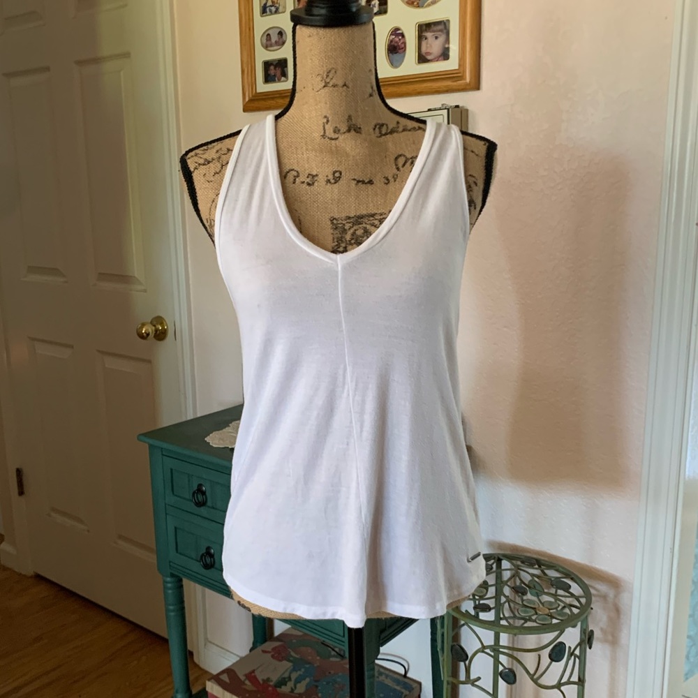 A & F White Tank Top Size XS